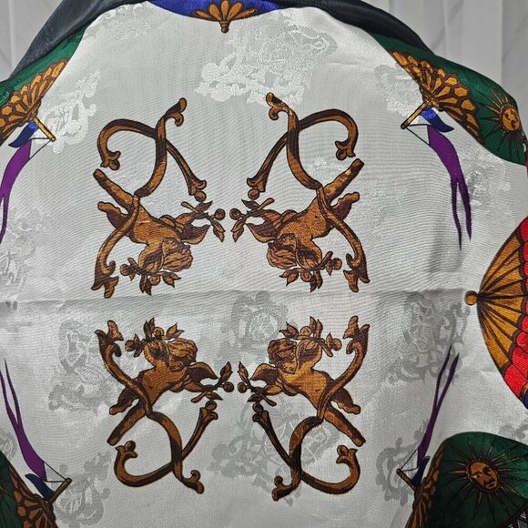 Unbranded White Red Hot Air Balloon Celestial Decorative Square Scarf - Picture 2 of 8